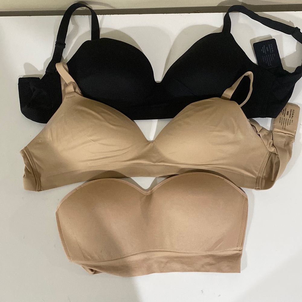 Soma 36 D Bras & Target Bandeau Bra all fit the same Gently Used